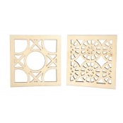 Carreaux de bois déco 9 cm 4 pièces