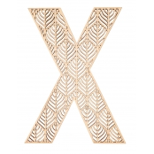 Lettre X en bois Alphabet géant ajouré 24 cm