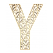 Lettre Y en bois Alphabet géant ajouré 24 cm
