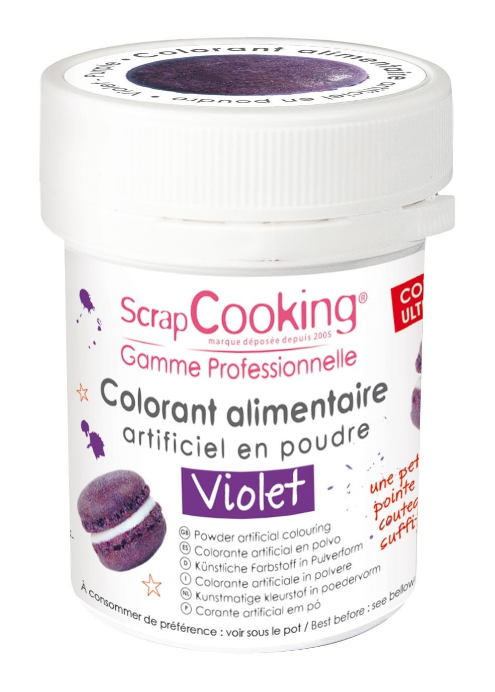 Colorant alimentaire (artificiel) Violet - Scrapcooking référence 4031