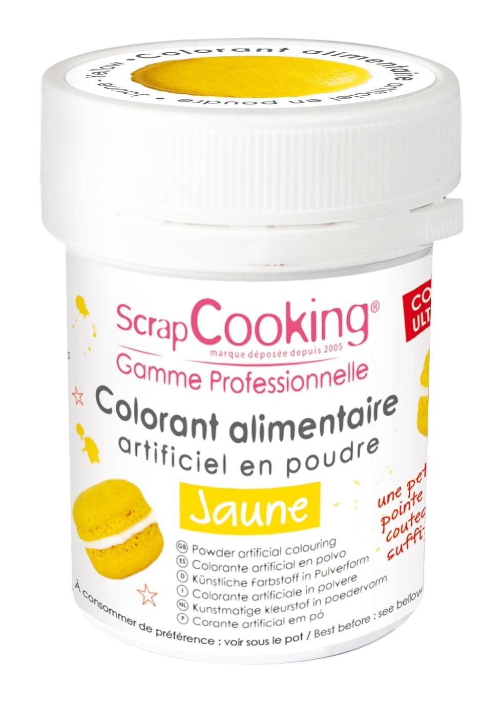 Colorant alimentaire (artificiel) Jaune - Scrapcooking référence 4037