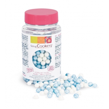7406 - 3700392474065 - Scrapcooking - Décors sucrés Perle blanche et bleue