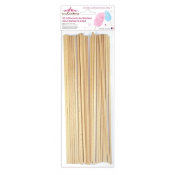 5187 - 3700392451875 - Scrapcooking - Bâtonnets pour barbe à papa 25 pièces