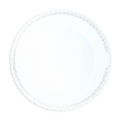 Plat rigide type dentelle pour gâteau Rond 32cm Blanc