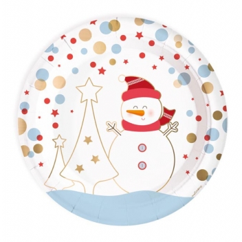 215 - 3700392402150 - Scrapcooking Party - Assiettes Bonhomme de Neige 8 pièces - France