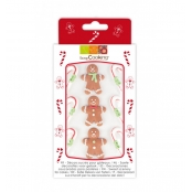 Décoration pour Bûche de Noël Bonhomme d\'épices