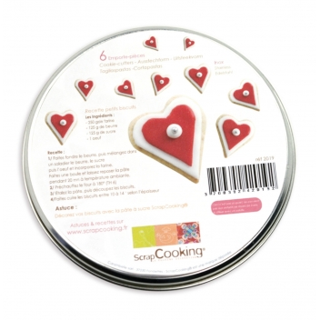 2019 - 3700392420192 - Scrapcooking - Découpoirs emporte-pièces Coeurs 6 pièces