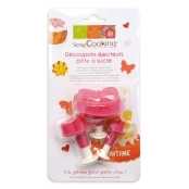 Emporte-pièce éjecteur Pâte à sucre coeur fleur papillon