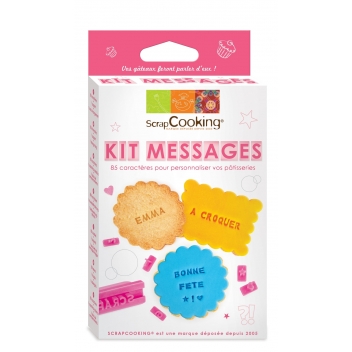 2041 - 3700392420413 - Scrapcooking - Kit messages pour biscuit à tamponner