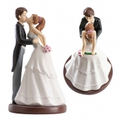 Figurine gâteau de mariage le baiser des mariés 16 cm