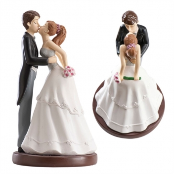 305000 - 3700982202986 - Dekora - Figurine gâteau de mariage le baiser des mariés 16 cm