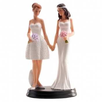 305054 - 3700982203198 - Dekora - Figurine pour gâteau mariage Couple lesbien (gay) 20 cm - 2