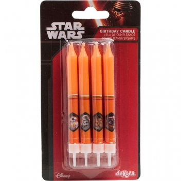 346176 - 8435035221076 - Dekora - Bougies d'anniversaire Star Wars 9 cm 8 pièces