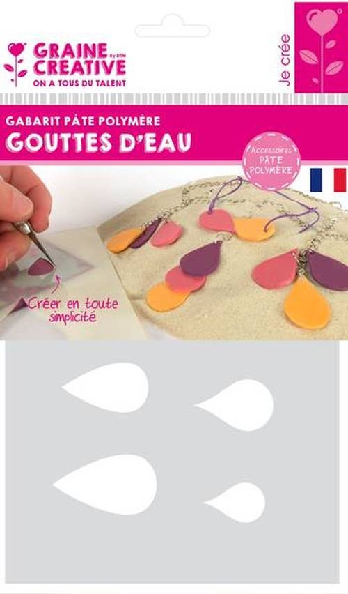 Gabarit Pour Pate Polymere A5 Goutte Graine Creative Accessoire Fimo