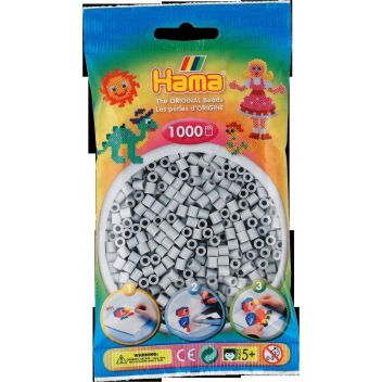 20770 - 0028178207700 - Hama - 1 000 perles standard MIDI (Ø5 mm) gris clair - 2