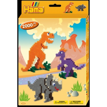 3434 - 0028178034344 - Hama - Kit perles & plaques standard (Ø5 mm) Dinosaure pack 2 - 3