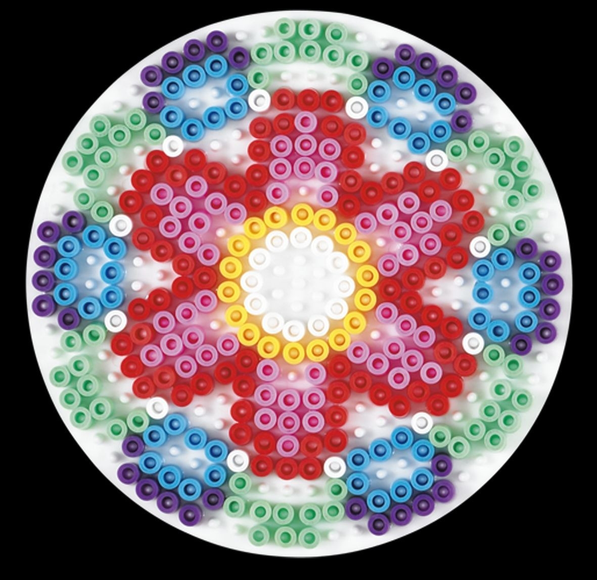 Plaque Rond Moyen Pour Perles A Repasser Midi Hama