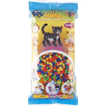 20551 - 0028178205515 - Hama - 6 000 perles standard (Ø5 mm) néon mixte