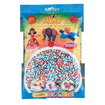 20191 - 0028178201913 - Hama - lot de 3 000 perles standard (Ø5 mm) mélange bicolores A