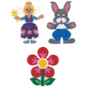 Plaques Lapin + Fleur + Fée pour perles standard (Ø5 mm)