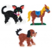 Plaques Cheval + Chien + Chat pour perles standard (Ø5 mm)