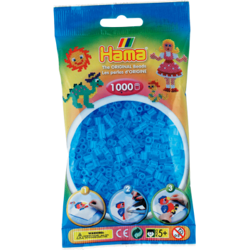 20773 - 0028178207731 - Hama - 1 000 perles standard MIDI (Ø5 mm) Bleu clair transparent - 2