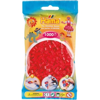 20705 - 0028178207052 - Hama - 1 000 perles standard MIDI (Ø5 mm) rouge - 2