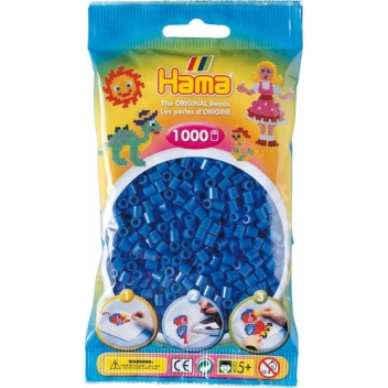 20709 - 0028178207090 - Hama - 1 000 perles standard MIDI (Ø5 mm) bleu - 2