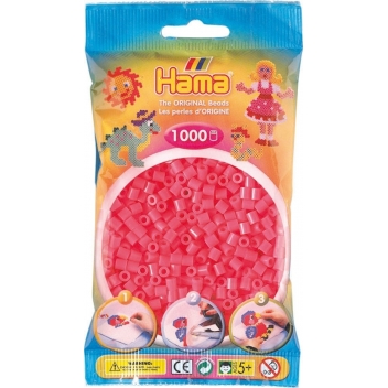 20733 - 28178207335 - Hama - 1 000 perles standard MIDI (Ø5 mm) rouge fluo - 2