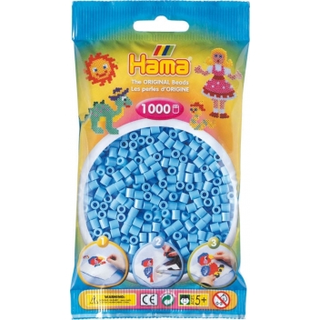 20746 - 0028178207465 - Hama - 1 000 perles standard MIDI (Ø5 mm) bleu pastel - 2