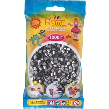 20762 - 28178207625 - Hama - 1 000 perles standard MIDI (Ø5 mm) argenté - 3