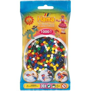20766 - 28178207663 - Hama - 1 000 perles standard MIDI (Ø5 mm) mélange 6 couleurs - 2