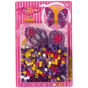 8908 - 0028178890889 - Hama - Kit perles & plaques MAXI (grosses perles Ø10 mm) Papillon - 3