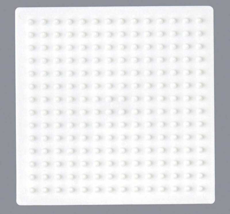 Plaque carrée pour perles à repasser Midi - Picots décalés - 14 x