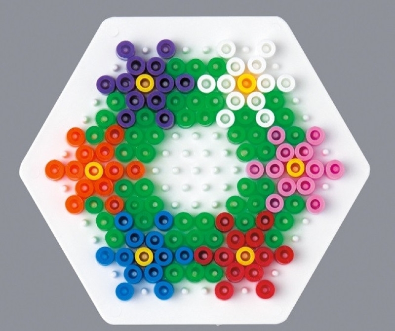 Plaque pour perles Hama Midi - Hexagonale avec un multi cadre + 2