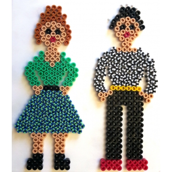 282 - 0028178282899 - Hama - Plaque Femme et homme pour perles standard (Ø5 mm) - 2