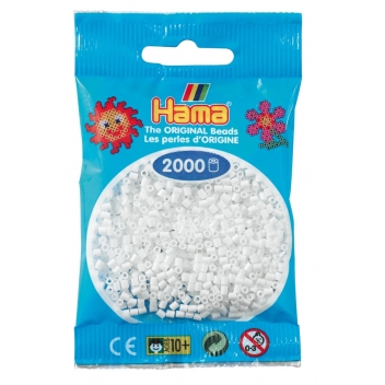 50101 - 0028178501013 - Hama - 2 000 perles mini (petites perles Ø2,5 mm) blanc - 2