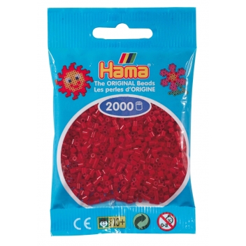 50122 - 28178501228 - Hama - 2 000 perles mini (petites perles Ø2,5 mm) rouge noel - 2