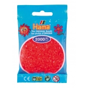 2 000 perles mini (petites perles Ø2,5 mm) rouge néon