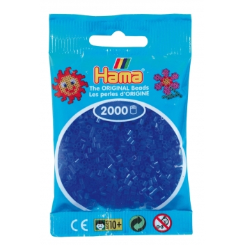 50136 - 0028178501365 - Hama - 2 000 perles mini (petites perles Ø2,5 mm) bleu néon - 2
