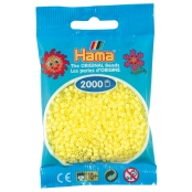 2 000 perles mini (petites perles Ø2,5 mm) jaune pastel