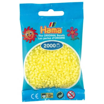 50143 - 0028178501433 - Hama - 2 000 perles mini (petites perles Ø2,5 mm) jaune pastel - 2