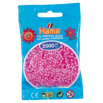 50148 - 0028178501488 - Hama - 2 000 perles mini (petites perles Ø2,5 mm) rose pastel - 2