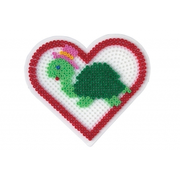 233TR - 0028178233006 - Hama - Plaque Grand coeur transparent pour perles standard (Ø5 mm) - 3