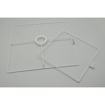  - 3700982211490 - MegaCrea - Ens. armature abat-jour pyramide base carré 25 20 cm