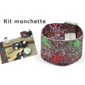 Kit bracelet manchette perle Miyuki 11/0 tissé Abstrait