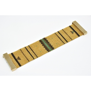  - 3700982212954 - Miyuki - Kit bracelet manchette perle Miyuki 11/0 tissé Incas doré - 2