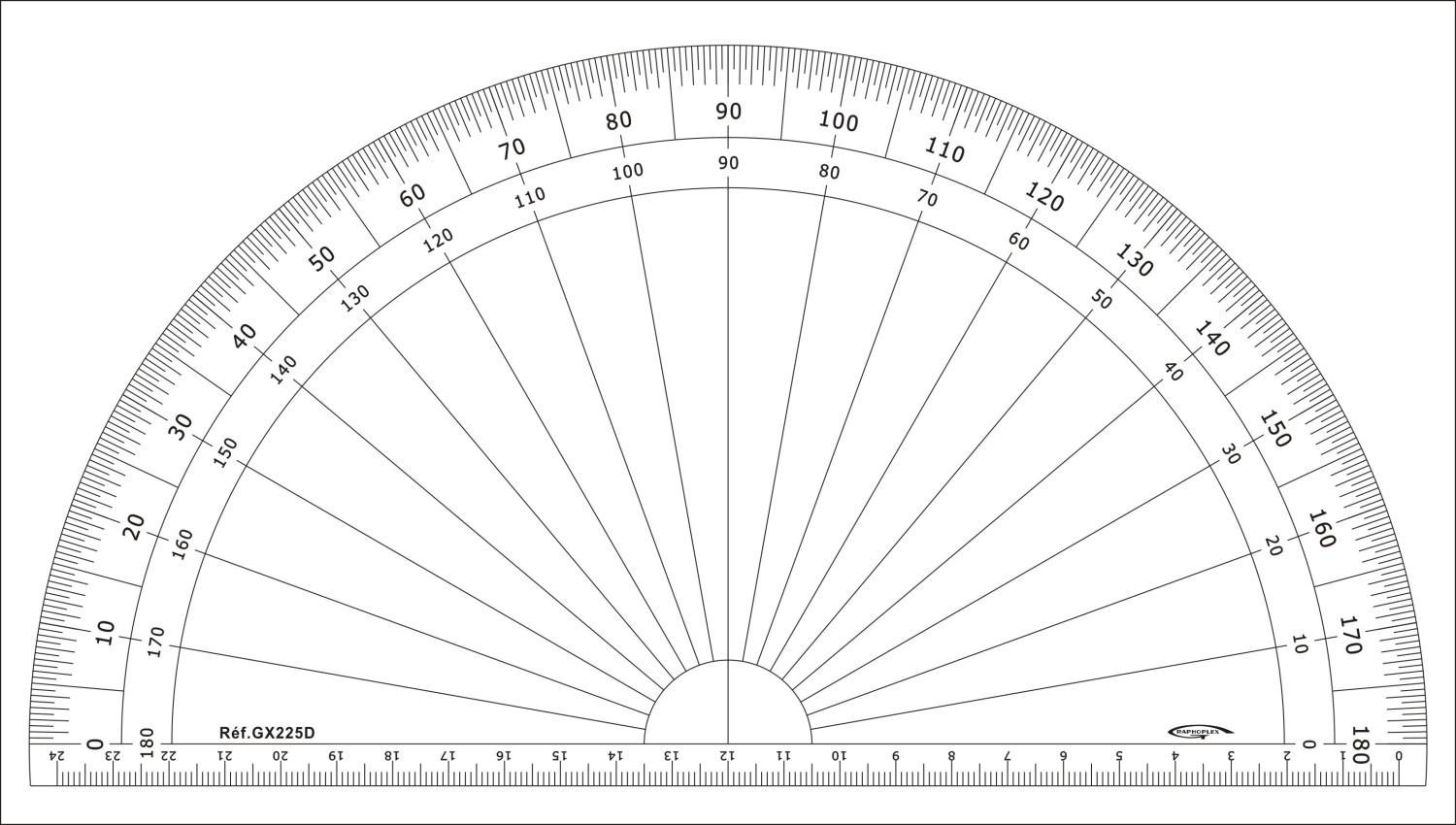 Rapporteur 1 2 Cercle Degres O 25 Cm Graphoplex Rapporteur 1 2 Cercle Degres O 25 Cm Graphoplex