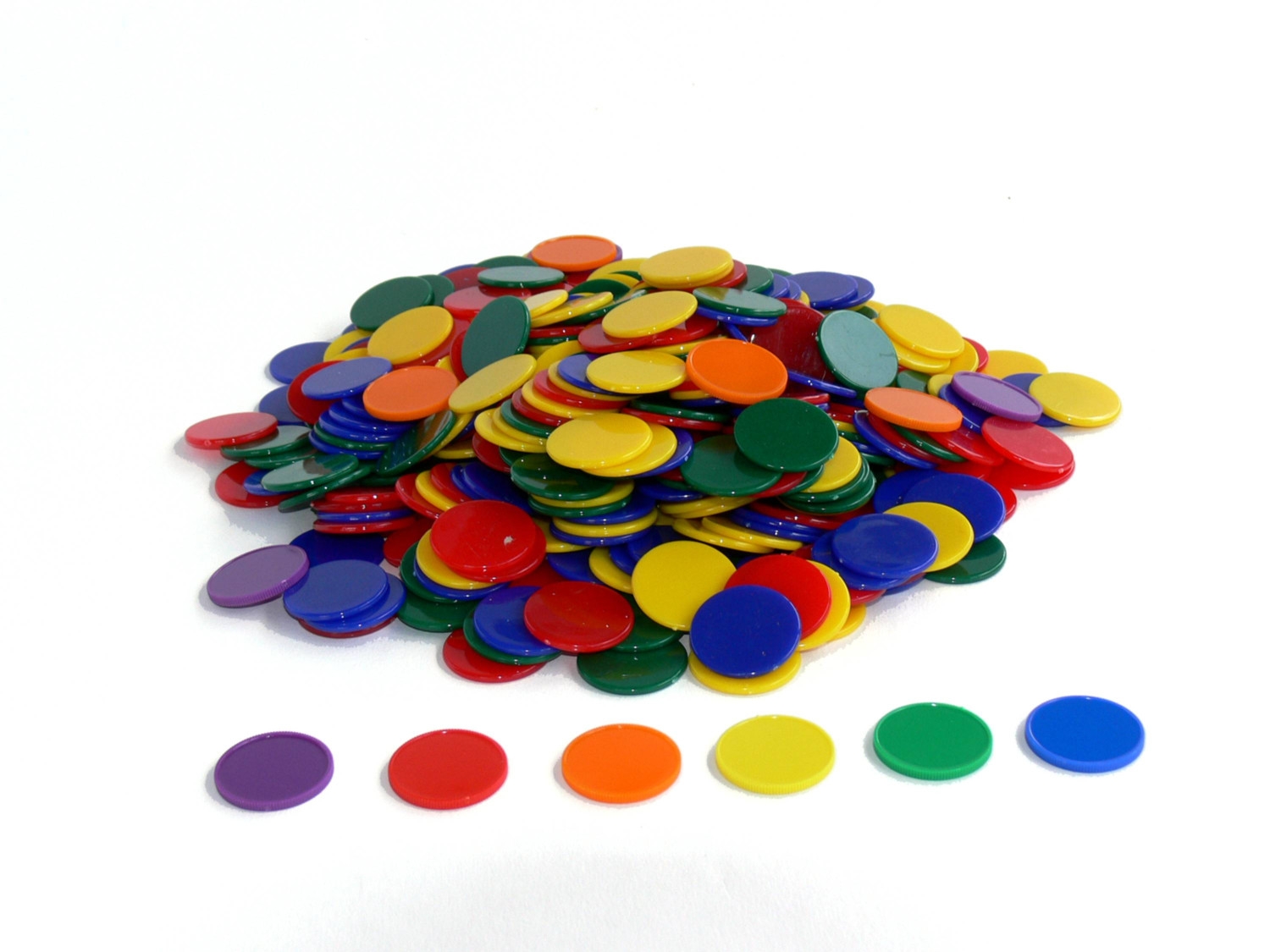 Jeton de couleur en plastique 500 pièces Matériel pédagogique