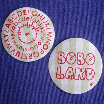  - 3700982200456 - Polka Dot - Patchs thermocollants Alphabet / Bobo Land Vert 2 pièces - 2